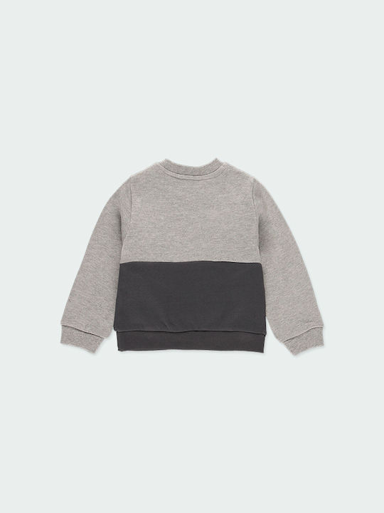 Boboli Fleece Kinder Sweatshirt Melange Grey Sweatshirt