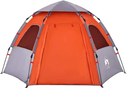 vidaXL Camping Tent Pop Up Orange for 4 People 260x217x150cm