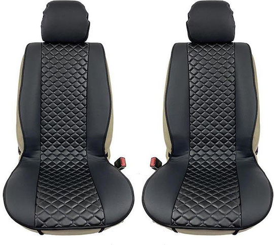 Auto Gs Car Seat Back 2pcs Leatherette Royal Black