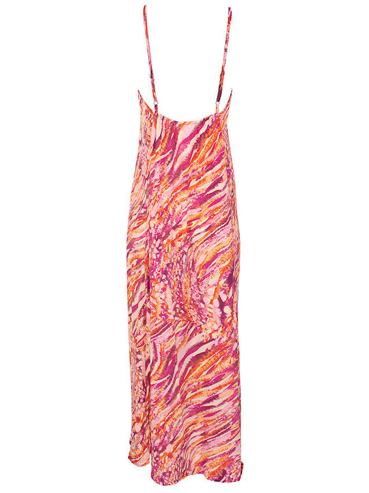 Lara Ethnics Capri Maxi Dress Satin Pink