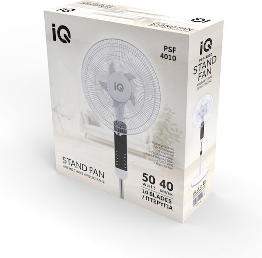 IQ Pedestal Fan 50W 40cm Diameter White