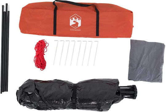 vidaXL Camping Tent Pop Up Orange for 4 People 273x273x129cm