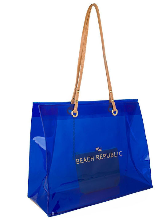 Beach Bag with Necessaire Blue