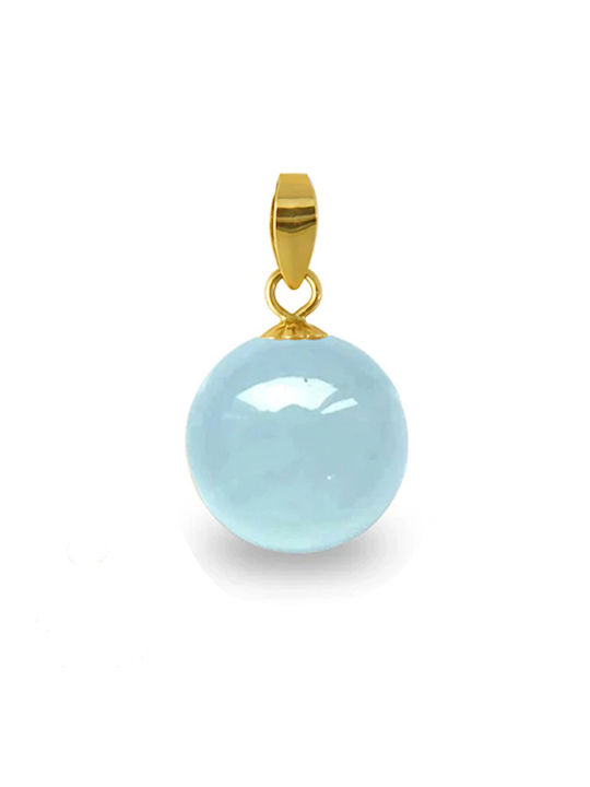 Margaritari Комплект с Обеци & Медальон от Злато 14K с Камъни