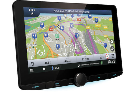 Kenwood Auto-Audiosystem (Bluetooth/USB/WiFi/GPS/Apple-Carplay/Android-Auto) mit Touchscreen 10.1"