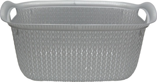 Sidirela Καλάθι Αποθήκευσης Πλαστικό Γκρι 50x37x23cm Sidirela Καλάθι Αποθήκευσης Πλαστικό Γκρι 50x37x23cm