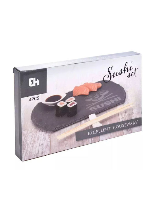 Excellent Houseware Πλατώ Σερβιρίσματος για Σούσι από Πέτρα 30x18εκ. 4τμχ Excellent Houseware Πλατώ Σερβιρίσματος για Σούσι από Πέτρα 30x18εκ. 4τμχ