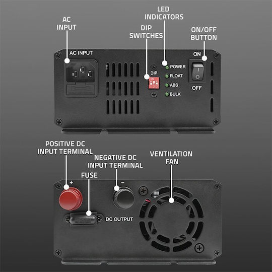 Qoltec Car Battery Charger 12V