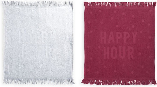 Nef-Nef Homeware Happy Hour Ποτηρόπανο από 100% Βαμβάκι Off White 50x50cm