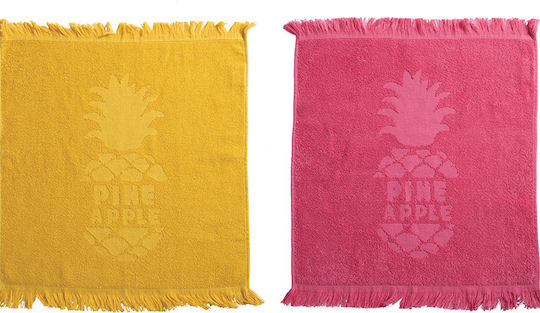 Nef-Nef Homeware Delicious Celery Tea Towel from 100% Cotton in Yellow Color 50x50cm