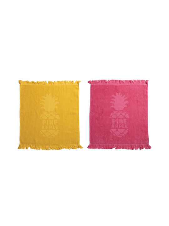 Nef-Nef Homeware Delicious Celery Tea Towel from 100% Cotton in Yellow Color 50x50cm