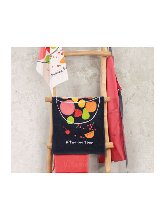 Nef-Nef Homeware Vitamine Time Towel from 100% Cotton in Ecru Color 40x60cm