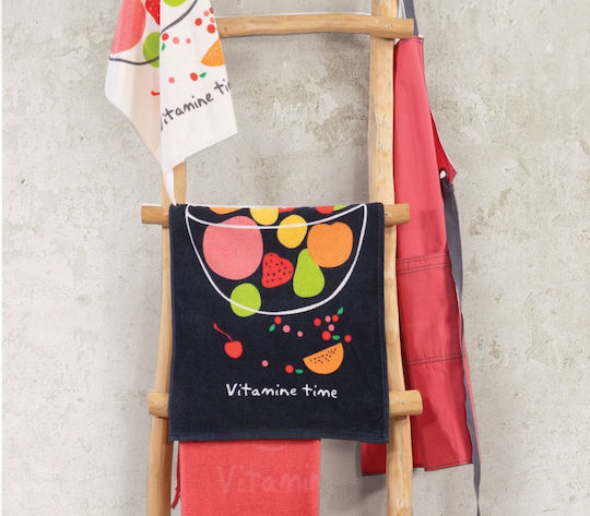 Nef-Nef Homeware Vitamine Time Πετσέτα Κουζίνας από 100% Βαμβάκι σε Εκρού Χρώμα 40x60cm