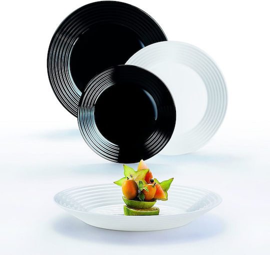 Luminarc Geschirrset Glas White / Black 18Stück