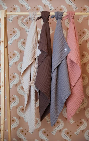 Jollein Muslin Changing Pad Chestnut Pink 120x120cm.