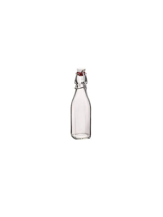 Bormioli Rocco Glass Water Clip Top Bottle Swing Transparent 250ml