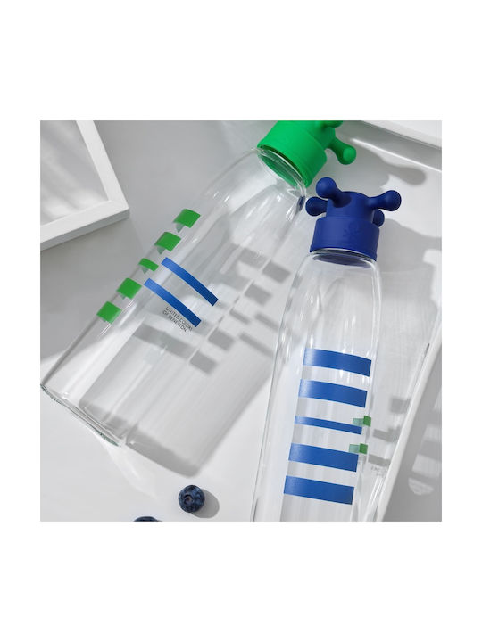 Benetton Μπουκάλι Γυάλινο με Βιδωτό Καπάκι Μπλε 550ml