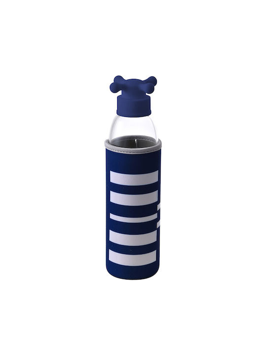 Benetton Glass Bottle with Screw Cap Blue 550ml