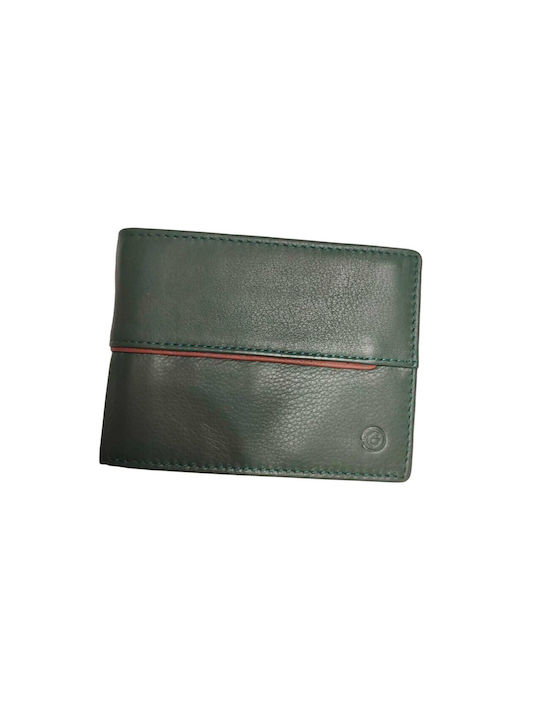 Ginis Men's Leather Wallet Green