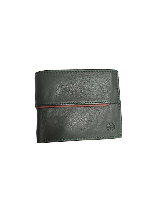 Ginis Men's Leather Wallet Green