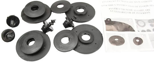 Rezaw Plast Set of Front and Rear Mats 4pcs Tray Type for Mercedes-Benz GLA 2014+ Black