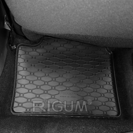 Rigum Set of Front and Rear Mats 4pcs for Dacia Spring 2022+ Black