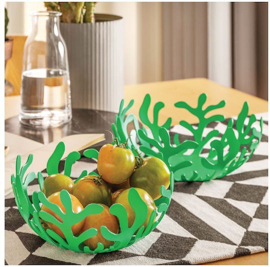 Alessi Mediterraneo Fruit Bowl Metallic Green 29x29x10.8cm