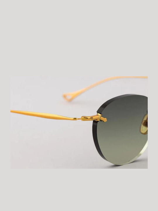 Eyepetizer Unisex Γυαλιά Ηλίου με Χρυσό Μεταλλικό Σκελετό και Πράσινο Ντεγκραντέ Φακό OXFORD C. 4-54