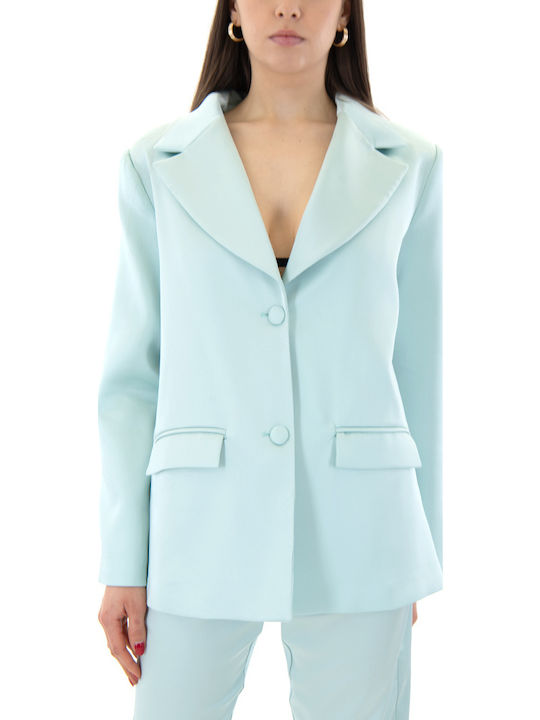 Jagged n Beau Women's Double Breasted Blazer Green