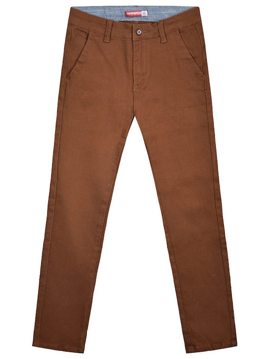 Energiers Kids Chino Fabric Trousers Brown