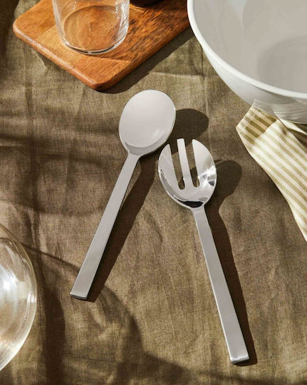 Alessi Inox Serving Utensil Set Gray 2pcs