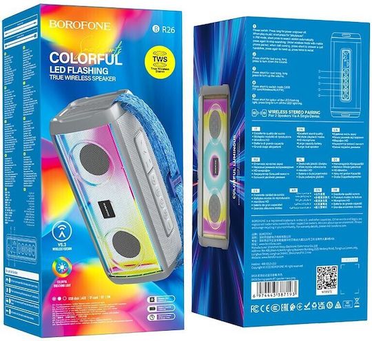 Borofone BR26 Bluetooth Speaker 10W with Battery Life up to 2.5 hours Gray