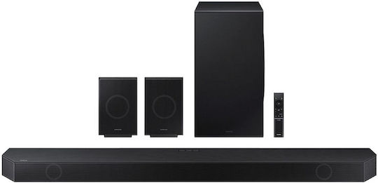 Samsung Qseries Premium Soundbar 11.1.4 Bluetooth, HDMI and Wi-Fi 41W with Wireless Subwoofer and Remote Control Black