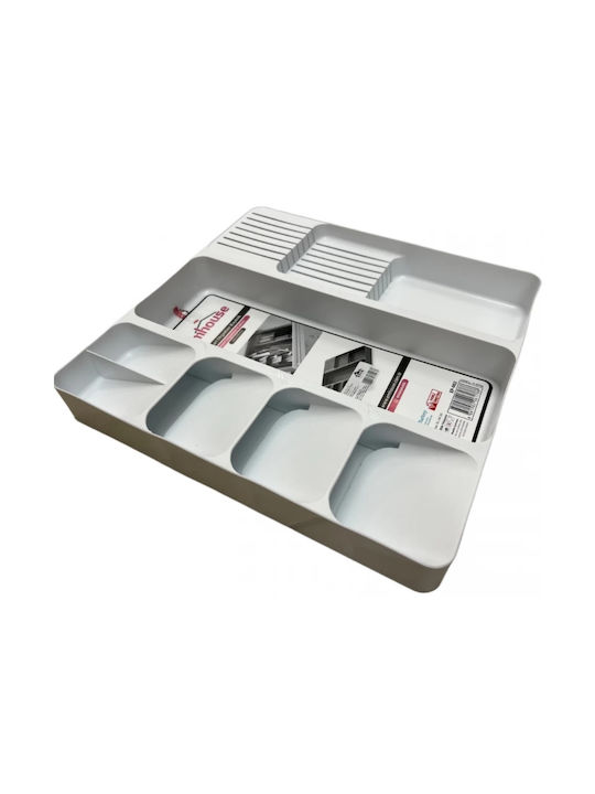 TnS Drawer Cutlery Tray Plastic 39x38x5cm White
