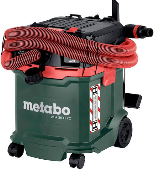 Metabo ASA 30 H PC Σκούπα Υγρών / Στερεών 1200W με Πλαστικό Κάδο 30lt