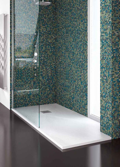 Karag Pietra Ορθογώνια Ακρυλική Ντουζιέρα 140x90cm Bianco