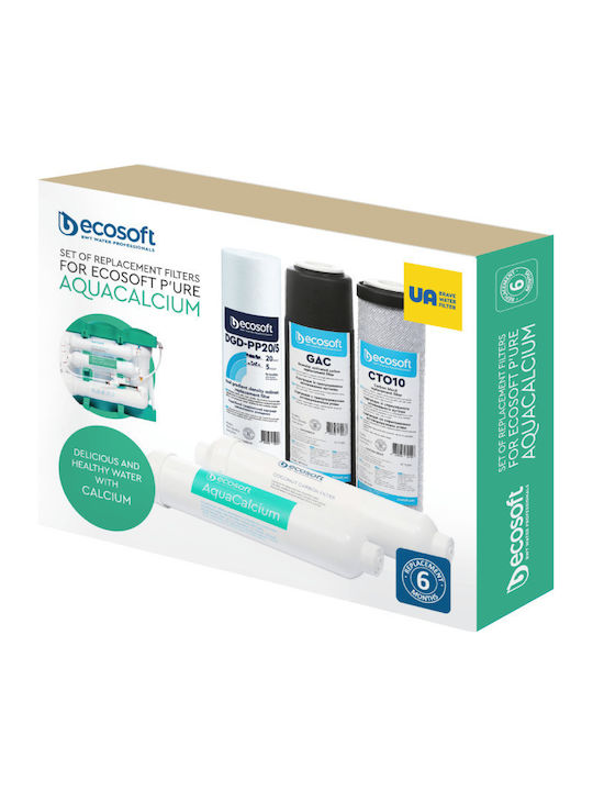 Ecosoft Water Filter Replacement Reverse Osmosis (RO) made of Activated Carbon 5 μm 5pcs