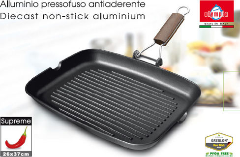 TnS Supreme Grill aus Aluminium mit Antihaftbeschichtung 35cm