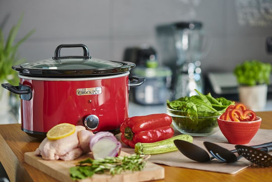 Crock-Pot Aragaz multifuncțional 210W cu Capacitate 3.5lt Roșu