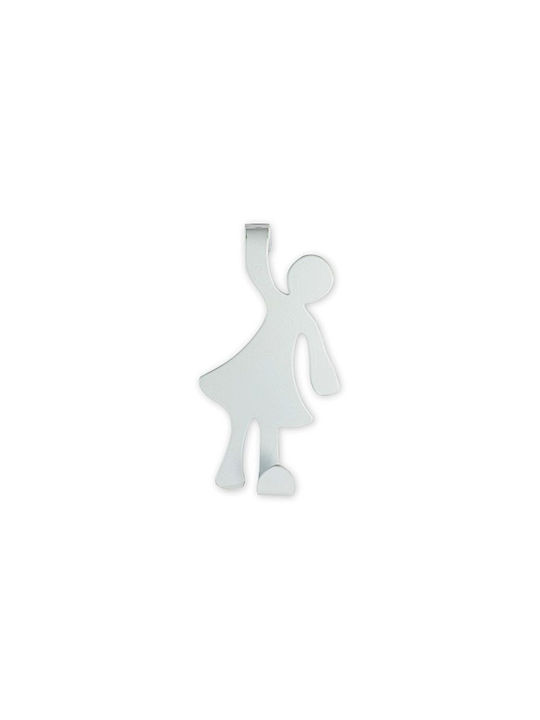 General Trade Metallic Door Hook White Boy Boy 7x5x15cm