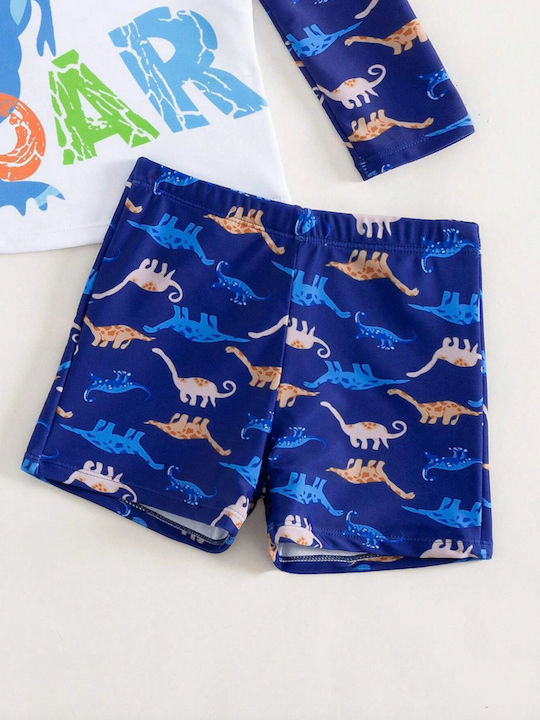 Babykids Kinder Badeanzug Bademoden-Set mit Hut Blau