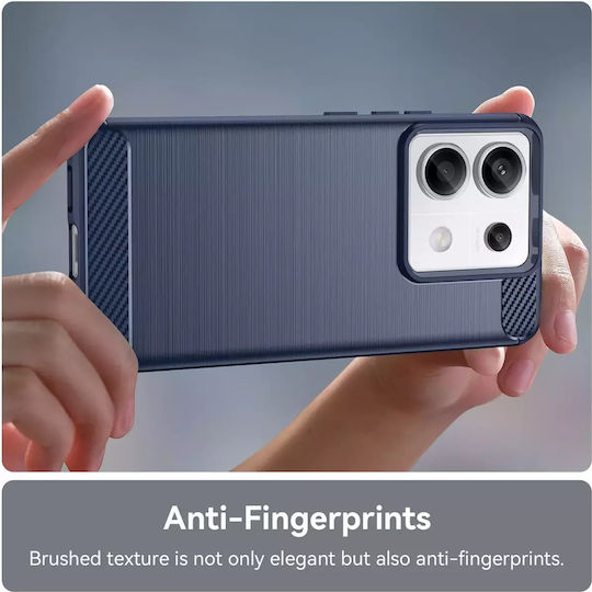 Hurtel Carbon Back Cover Σιλικόνης Μπλε (Redmi Note 13 5G)