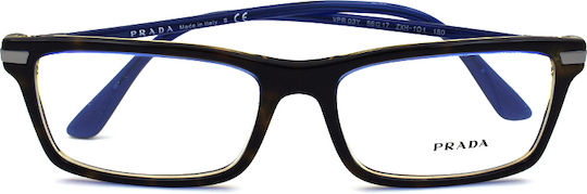 Prada Men's Acetate Brown Prescription Eyeglass Frame PRVPR03 ZXH1O1