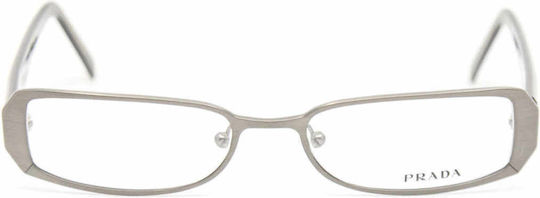Prada Women's Acetate Silver Prescription Eyeglass Frame PRVPR50 7AY1O1