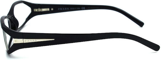 Prada Women's Acetate Prescription Eyeglass Frame Black PRVPR10 VPR10I