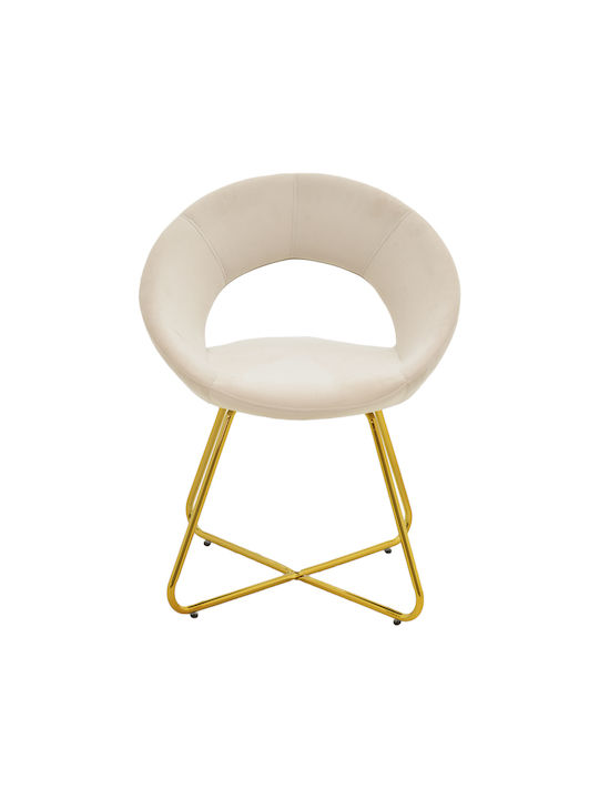 Valentina Stühle Speisesaal Beige 1Stück 65x60x82cm