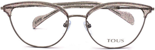 Tous Eyeglass Frame Cat Eye Pink VTO395 0A32
