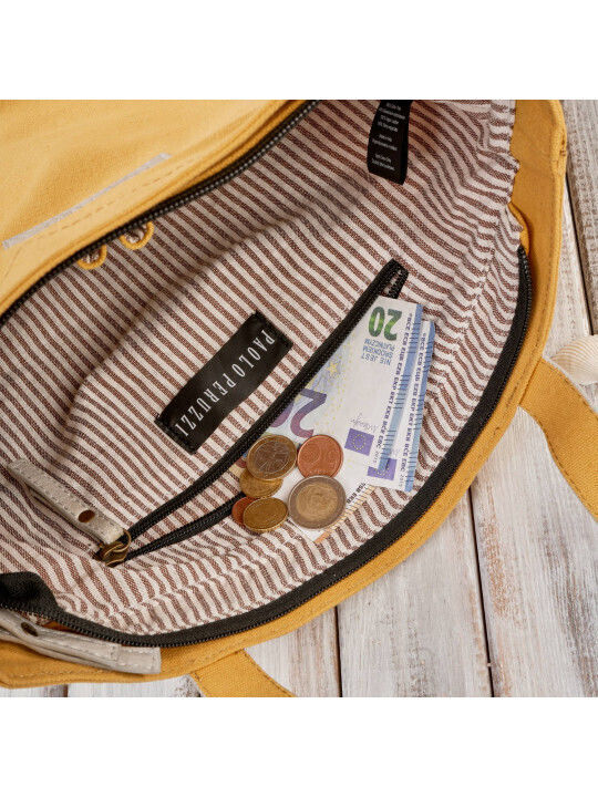 Leder Damentasche Shopper Schultertasche Gelb