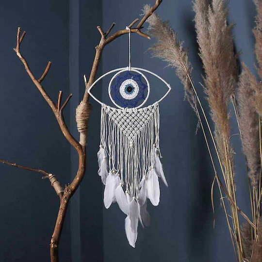 Decorațiune Dreamcatcher Lucrată Manual Multicolor Din Țesătură 90cm (Diverse Culori)