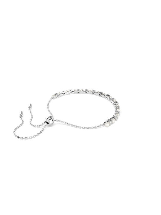 Swarovski Matrix Γυναικείο Βραχιόλι Αλυσίδα από Ασήμι 24cm